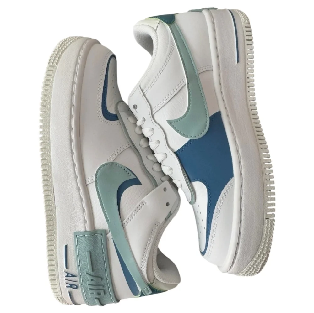 Nike Air Force 1 Shadow ‘White Industrial Blue Teal’ DZ1847-101  Size 6 Kids